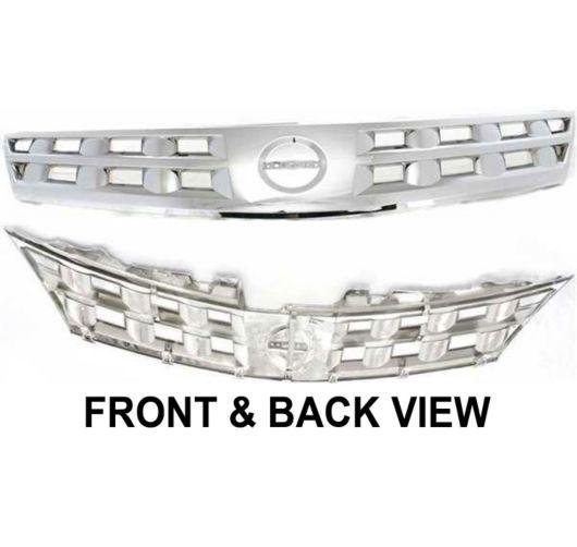 03-05 nissan murano chrome front end grill grille new