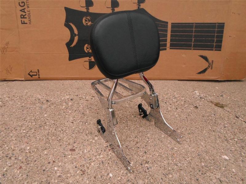 H-d heritage softail classic flstc detachable sissy bar backrest and rack