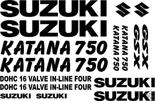 Suzuki katana 750 gsx decal kit 06 05 04 03 02 01 00 99