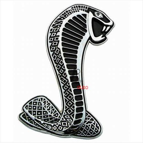 Front grille 3d metal badge emblem decal snake cobra sticker gold / silver new