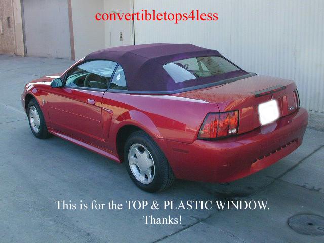 Ford mustang convertible black vinyl top & plastic window 1991-1993