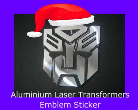 Transformers autobots aluminium laser emblem sticker
