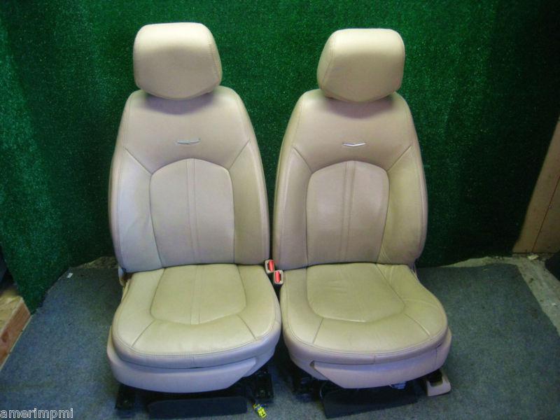 2008 cadillac cts front leather bucket seats heated/cooled tan in color