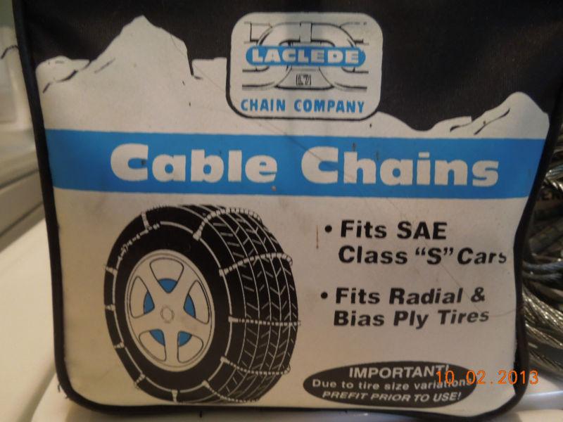 Laclede class s cars cable tire snow chains, never used