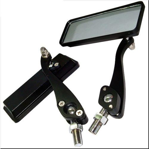 Motorcycle 10mm 8mm clockwise rear white mirror black color