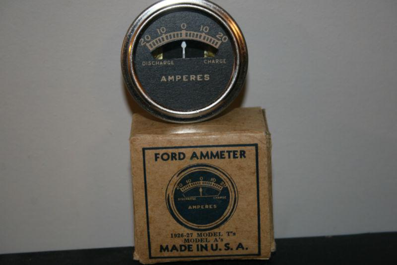 Vintage ford model t and model a dashboard ammeter gauge