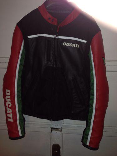 Ducati tricolor leather and textile jacket - mens large (42)