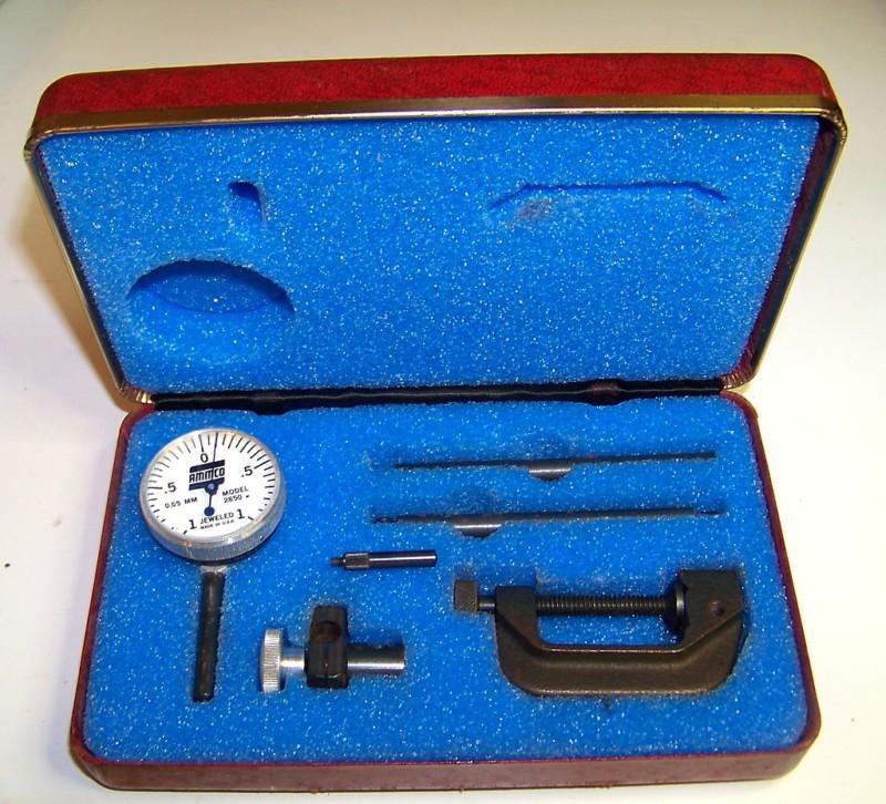 Dial indicator 0.05 mm  brake disc measuring lathe tool ammco 2850 jeweled