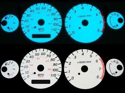 Nissan frontier & xterra white face illumiglo plasma glow gauges 2001 mph kmh