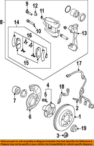 Mazda oem l2064373xc abs wheel speed sensor/front abs wheel sensor