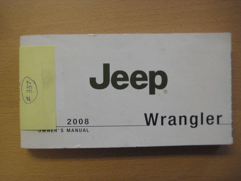2008 jeep wrangler owners manual books factory stock oem