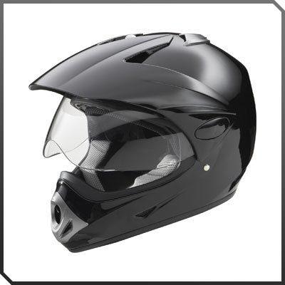 Pure polaris ktp helmet black gloss with built in face shield adult small atv