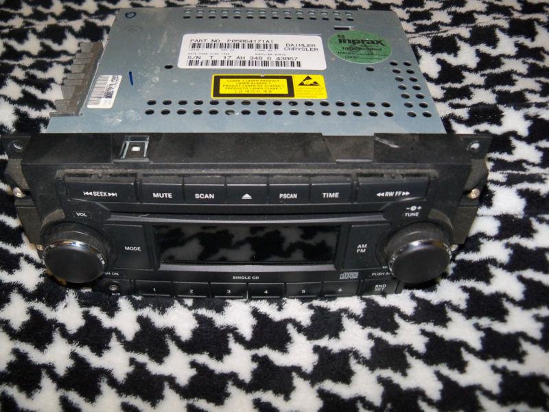Jeep dodge chrysler ref radio cd player aux 04 05 06 07 08 chrome knobs oem