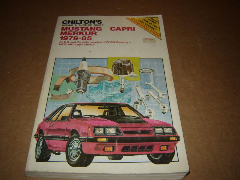 1979-85 ford mustang, capri & merkur shop service repair manual by chilton's