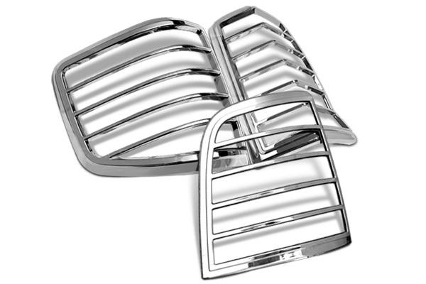 Ses trims ti-tl-165 gmc canyon taillight bezels covers chrome ring trim abs