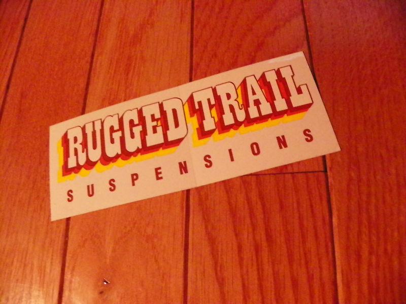 Rugged trail suspensions  vintage sticker decal unused