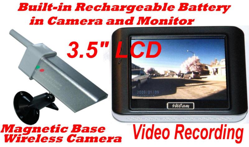 3.5" portable wireless back up camera system dvr rv hitch truck color new nr