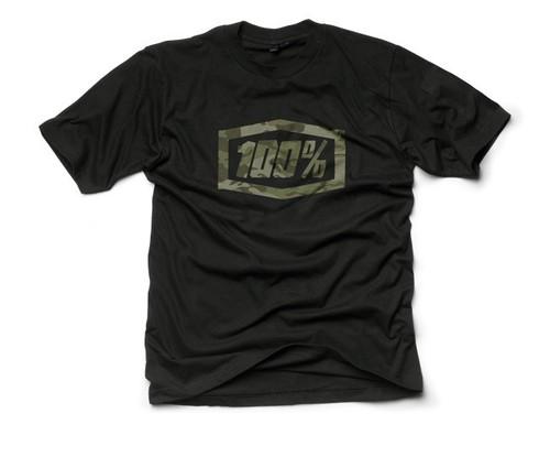 100% camo tape mens t-shirt black/camo