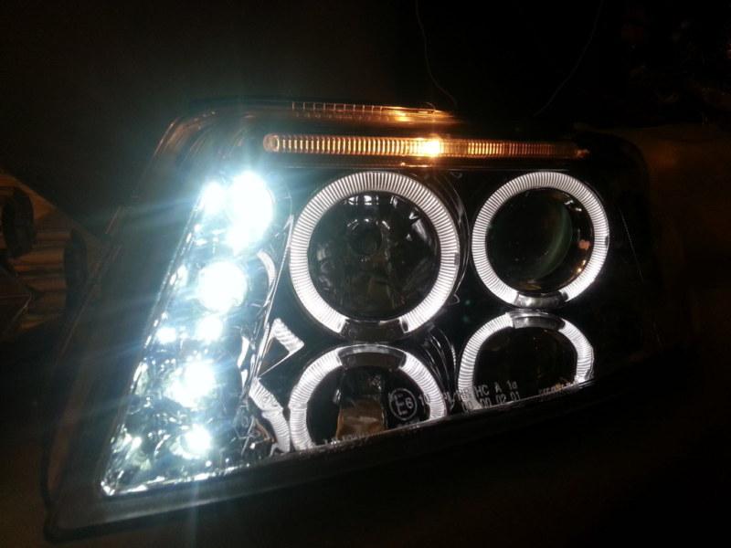 2001-2005 vw passat led+halo projector headlights chrome
