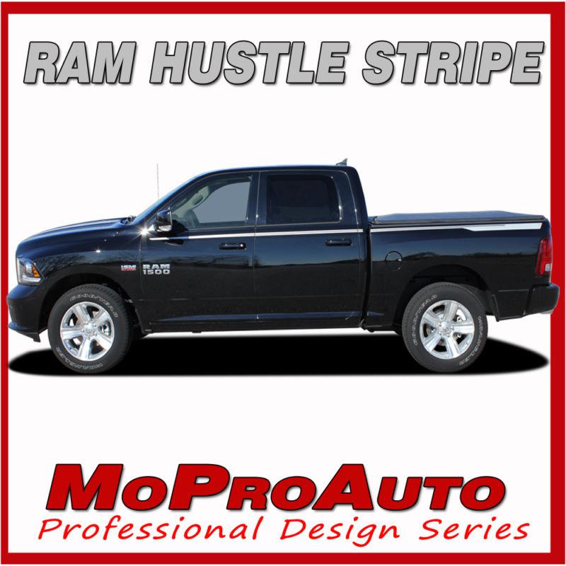 Dodge ram hood 2010 spears & sides vinyl graphics decals - 3m pro stripes a23