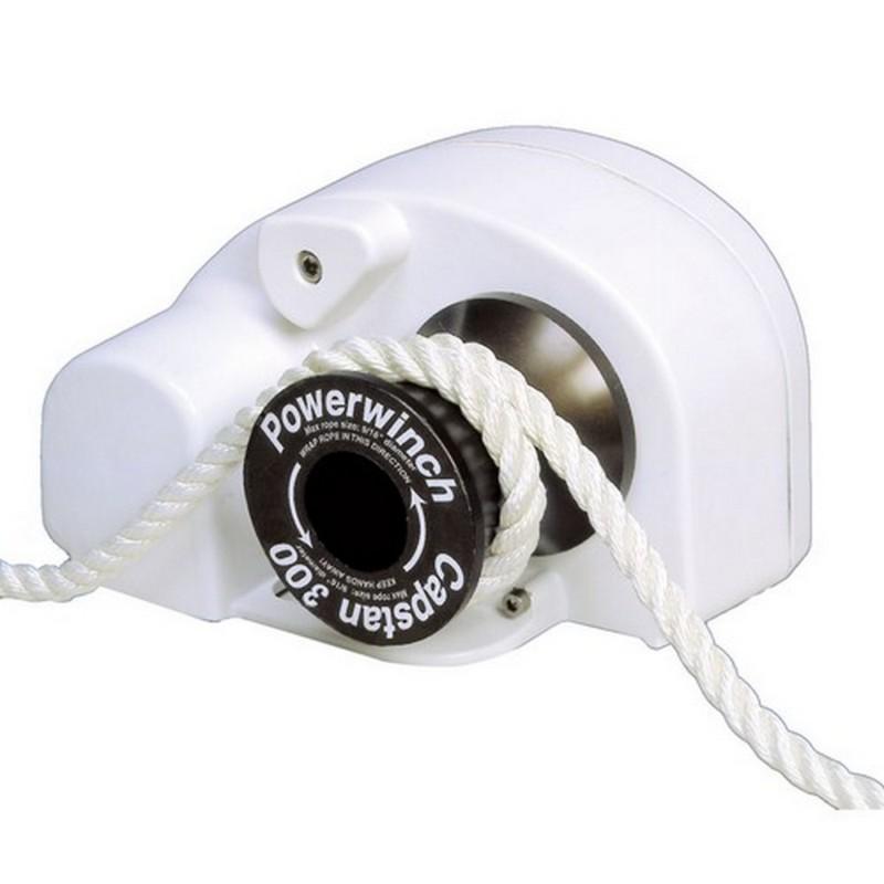 Powerwinch p77726 rope winch capstan 300 for anchor w/ 300 lbs pulling power
