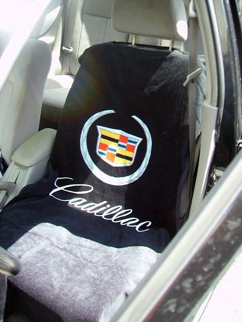 Seat towel cover for cadillac - vehicle seat protector - black