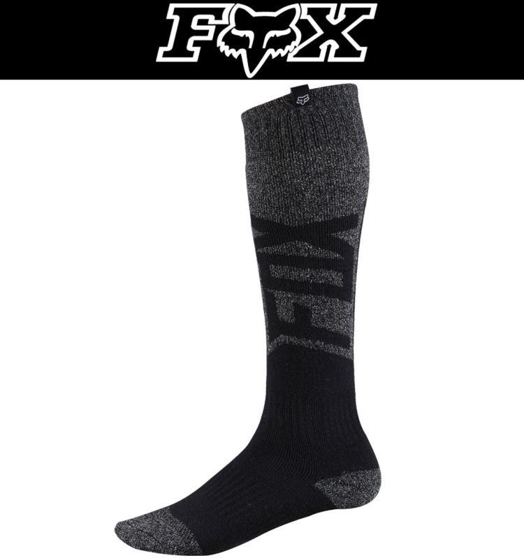Fox racing coolmax given thick socks black grey shoe sizes 8-13 dirt atv mx 2014