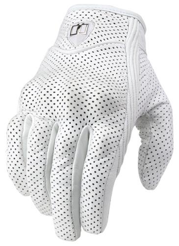 Icon pursuit white perforated leather gloves 3xl new