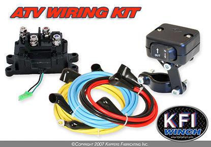 Kfi winch universal atv wiring kit 12v with contactor and switch