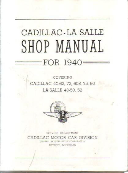1940 cadillac lasalle shop service manual