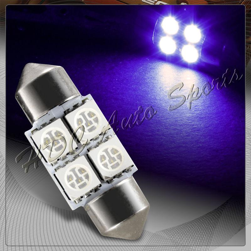 1x 31mm 4 smd purple led festoon dome map glove box trunk replacement light bulb