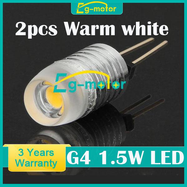 2pcs warm white g4 1.5w led smd rv camper marine car boat light bulb lamp dc12v