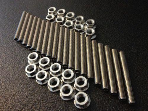 Ford 6.8 v10 stainless exhaust manifold studs bolts 2sides kit worldwide shipper