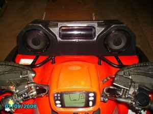 Atv radio stereo sony cd mp3 + speakers = complete assembled unit ready to play!