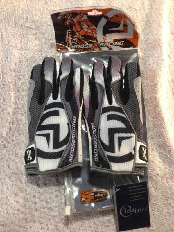 Moose racing sahara gloves black large new w/tags no reserve never worn