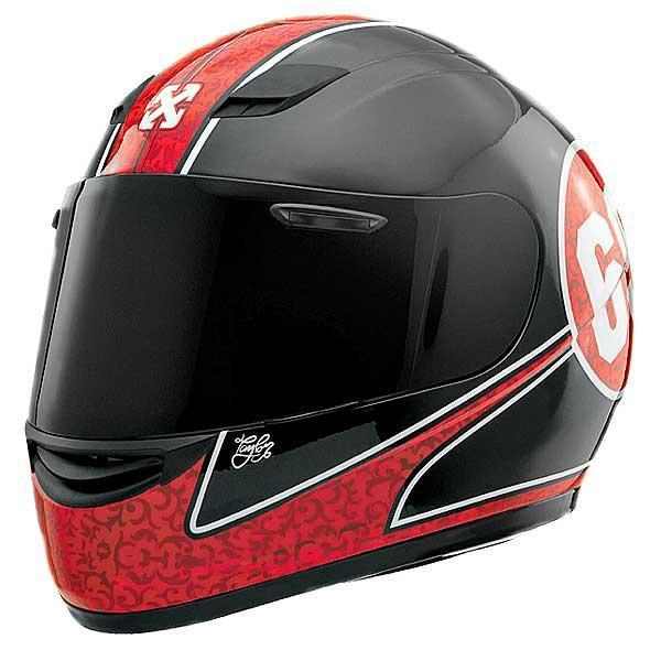 Sparx s-07 se lucky 69 motorcycle helmet red