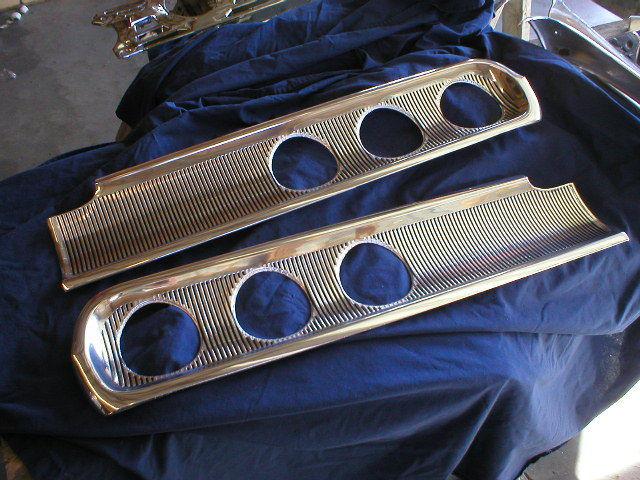 1960 chevrolet impala taillight panels, restored to nos