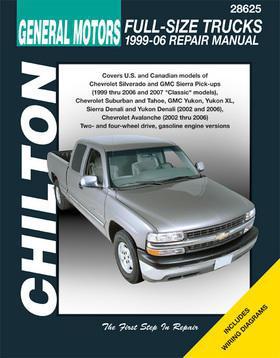 1999-2006 general motors full-size trucks chilton repair manual