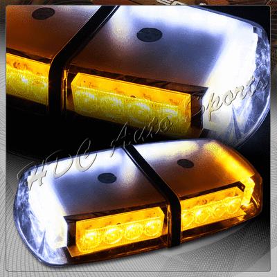 Bright white&amber led magnetic emergency hazard warning vehicle strobe light