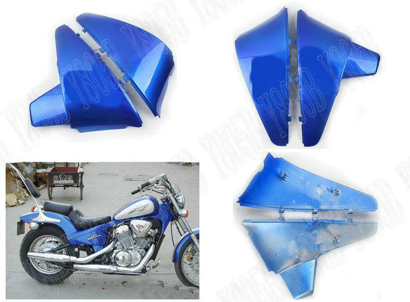 Battery side cover for honda shadow vlx600 vt600 steed 400 1988-07 blue plastic