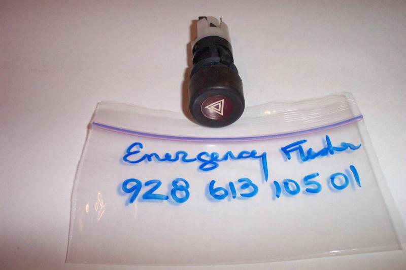 928 porsche' emergency flasher switch part # (928 613 105 01) with knob and card