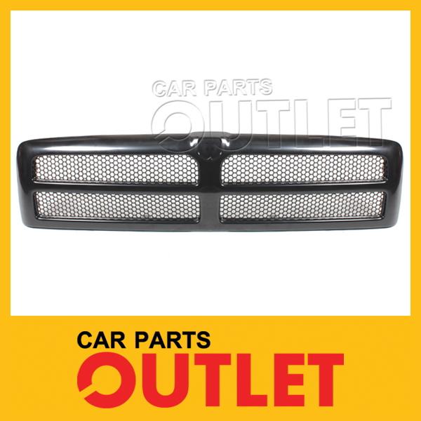 94-01 dodge ram pickup 1500 non sport front grille ch1200188 new raw black frame