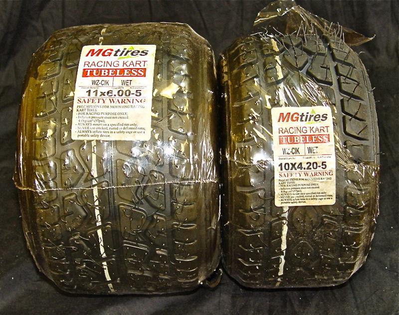 Mg rain tires wz-cik wet 1 front 1 rear tony kart  birel crg go kart 