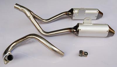 Racing dual exhaust for china  bbr style pit dirt bike