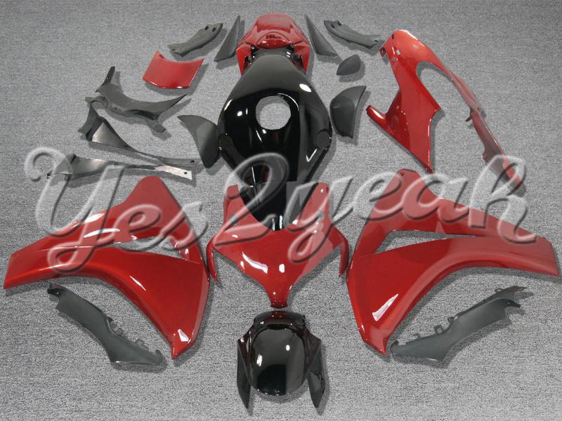 Injection molded fit fireblade cbr1000rr 08-11 red black fairing zn671
