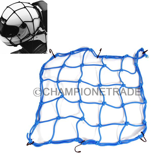 Blue 6 hooks motorcycle bike atv car bungee cargo net mesh universal for yamaha