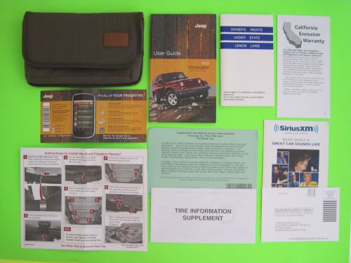 2012 jeep wrangler user guide owner&#039;s manual set &amp; case *oem*
