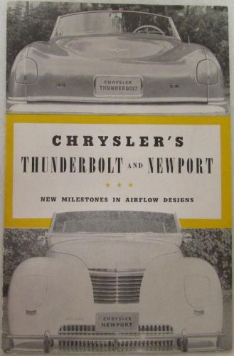 1941 chrysler sales brochure original thunderbolt newport