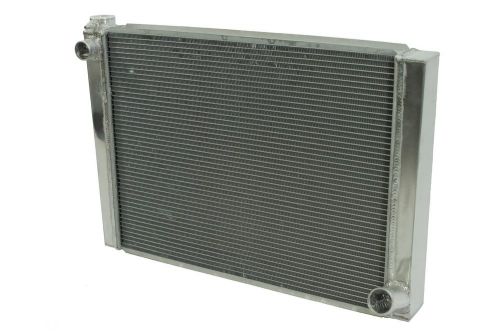 New dirt oval all aluminum racing radiator 19&#034;x27 1/2&#034; 2 row single pass imca