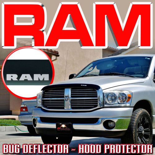 Ram 2006-2009 bug stone hood deflector windshield protector with new gen logo